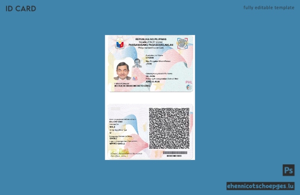 Philippinischer Personalausweis 2019 – aktuelle Beispielvorschau